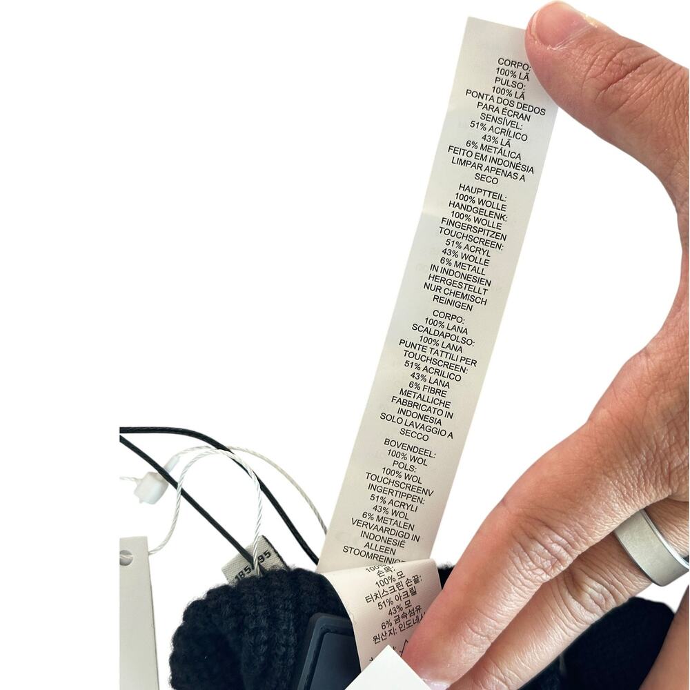 Coach Knit Tech Gloves With Rubber Patch Black S/… - image 6